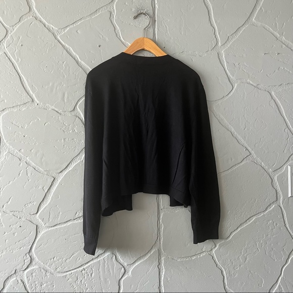 Talbots Black Cropped Open Cardigan New - Picture 2 of 6